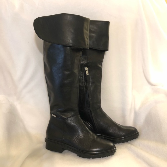 CALVIN KLEIN HELENE LEATHER BOOTS - Picture 7 of 7